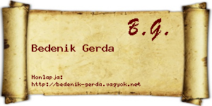 Bedenik Gerda névjegykártya